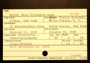 Boyce, Miss Elizabeth Anna - Menands Funeral Card Boyce, Miss Elizabeth Anna - Menands Funeral Card