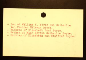 Boyce, James Milwain - Menands Funeral Card (back) Boyce, James Milwain - Menands Funeral Card (back)