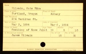 Milwain, Kate Edna Milwain, Kate Edna