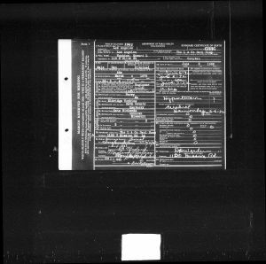 Edward L Hopkins, Death Certificate