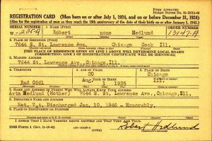 Hedlund, Robert WWII Registration-1of2 Hedlund, Robert WWII Registration-1of2