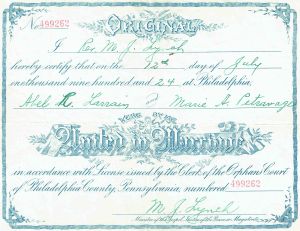 Larrain, Able and Maria Petravage Marriage Certificate Larrain, Able and Maria Petravage Marriage Certificate