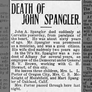 Spangler, John - Obituary - Albany-Democrat Spangler, John - Obituary - Albany-Democrat