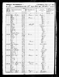 Luper, James Martin Barnheisel, 1850, Census, USA, McDonough, Illinois, USA
