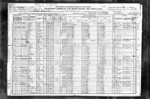 Census 1920 Claiborne, Mississippi, USA Year: 1920; Census Place: Beat 1, Claiborne, Mississippi; Roll: T625_872; Page: 5B; Enumeration District: 33 Census 1920 Claiborne, Mississippi, USA Year: 1920; Census Place: Beat 1, Claiborne, Mississippi; Roll: T625_872; Page: 5B; Enumeration District: 33