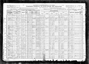 Census USA 1920, Shenandoah Ward 4, Schuylkill, Pennsylvania, Roll: T625_1652; Page: 3B; Enumeration District: 126 Census USA 1920, Shenandoah Ward 4, Schuylkill, Pennsylvania, Roll: T625_1652; Page: 3B; Enumeration District: 126