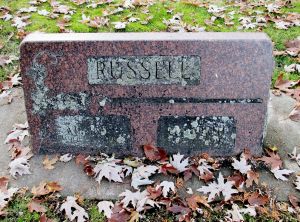 Gradhall, Eliz and William Russell Headstone Gradhall, Eliz and William Russell Headstone