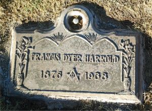 Harrold, Francis Dyer - Headstone Harrold, Francis Dyer - Headstone