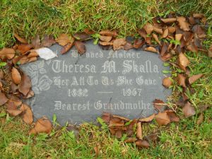 Nemecheck, Theresa (Skalla) - Headstone Nemecheck, Theresa (Skalla) - Headstone