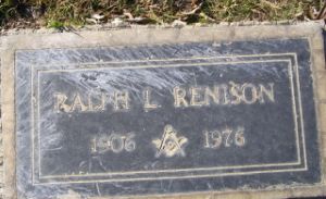 Renison, Ralph - Headstone - Ahaheim Cem Renison, Ralph - Headstone - Ahaheim Cem