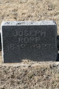 Ropp, Joseph 1849-1927 Headstone Ropp, Joseph 1849-1927 Headstone