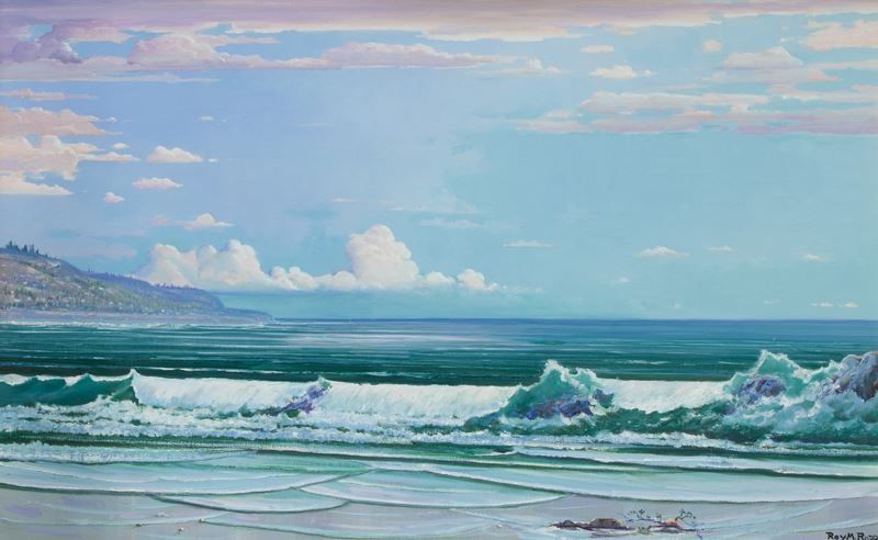 Laguna Beach Surf, Oil on canvas, Roy Ropp